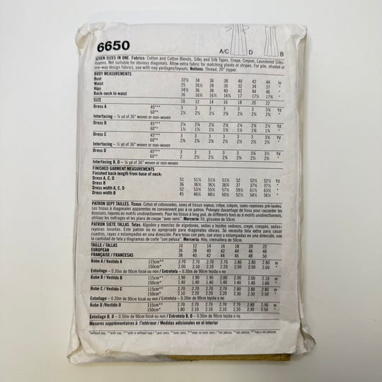 Sewing Pattern - Womenswear - New Look 6650 - True Deadstock supplies Fabric by private - Sustainable Textile | FABCYCLE