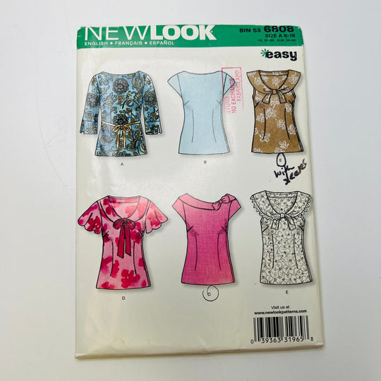 Sewing Pattern - Womenswear - New Look 6808 - True Deadstock supplies Fabric by private - Sustainable Textile | FABCYCLE