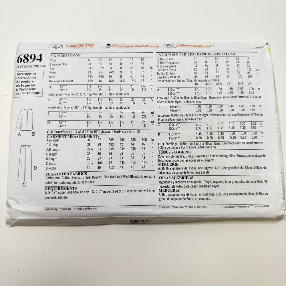 Sewing Pattern - Womenswear - New Look 6894 - True Deadstock supplies Fabric by private - Sustainable Textile | FABCYCLE