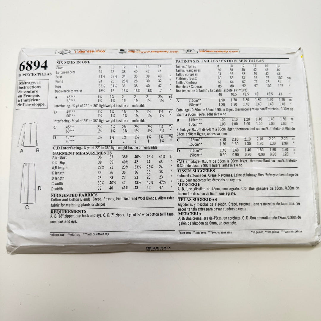 Sewing Pattern - Womenswear - New Look 6894 - True Deadstock supplies Fabric by private - Sustainable Textile | FABCYCLE