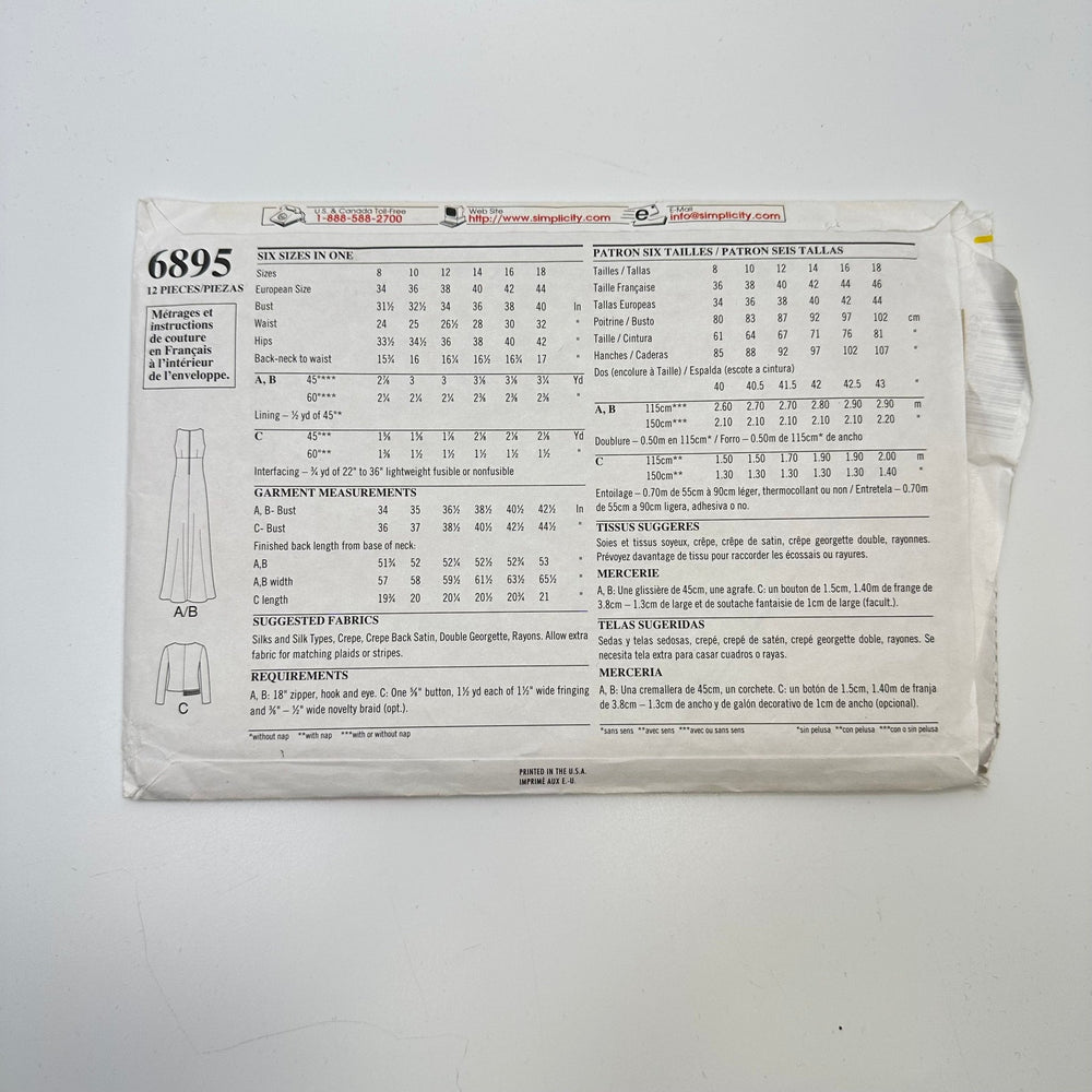 Sewing Pattern - Womenswear - New Look 6895 - True Deadstock supplies Fabric by private - Sustainable Textile | FABCYCLE
