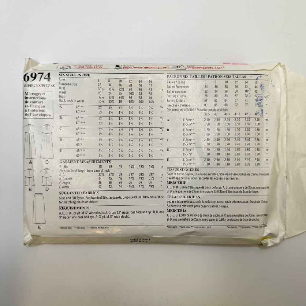 Sewing Pattern - Womenswear - New Look 6974 - True Deadstock supplies Fabric by private - Sustainable Textile | FABCYCLE