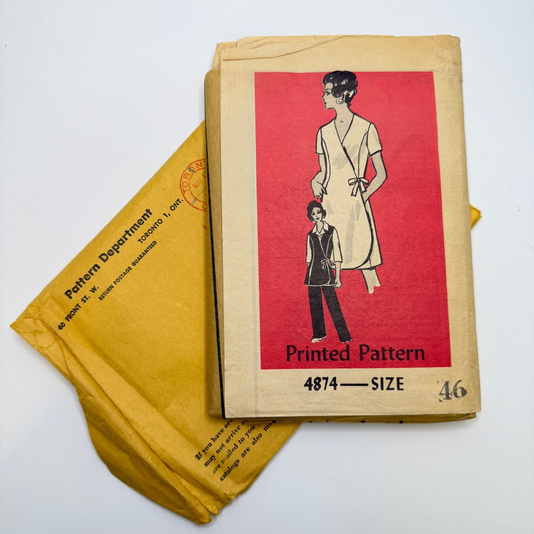 Sewing Pattern - Womenswear - Newspaper Order 4874 - True Deadstock supplies Fabric by private - Sustainable Textile | FABCYCLE