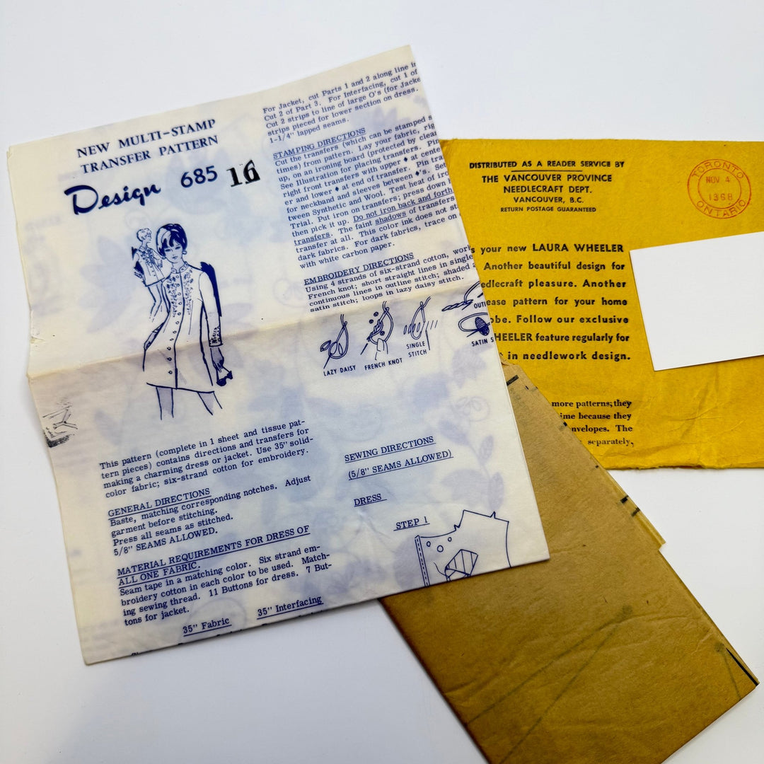 Sewing Pattern - Womenswear - Newspaper Order 685 - True Deadstock supplies Fabric by private - Sustainable Textile | FABCYCLE