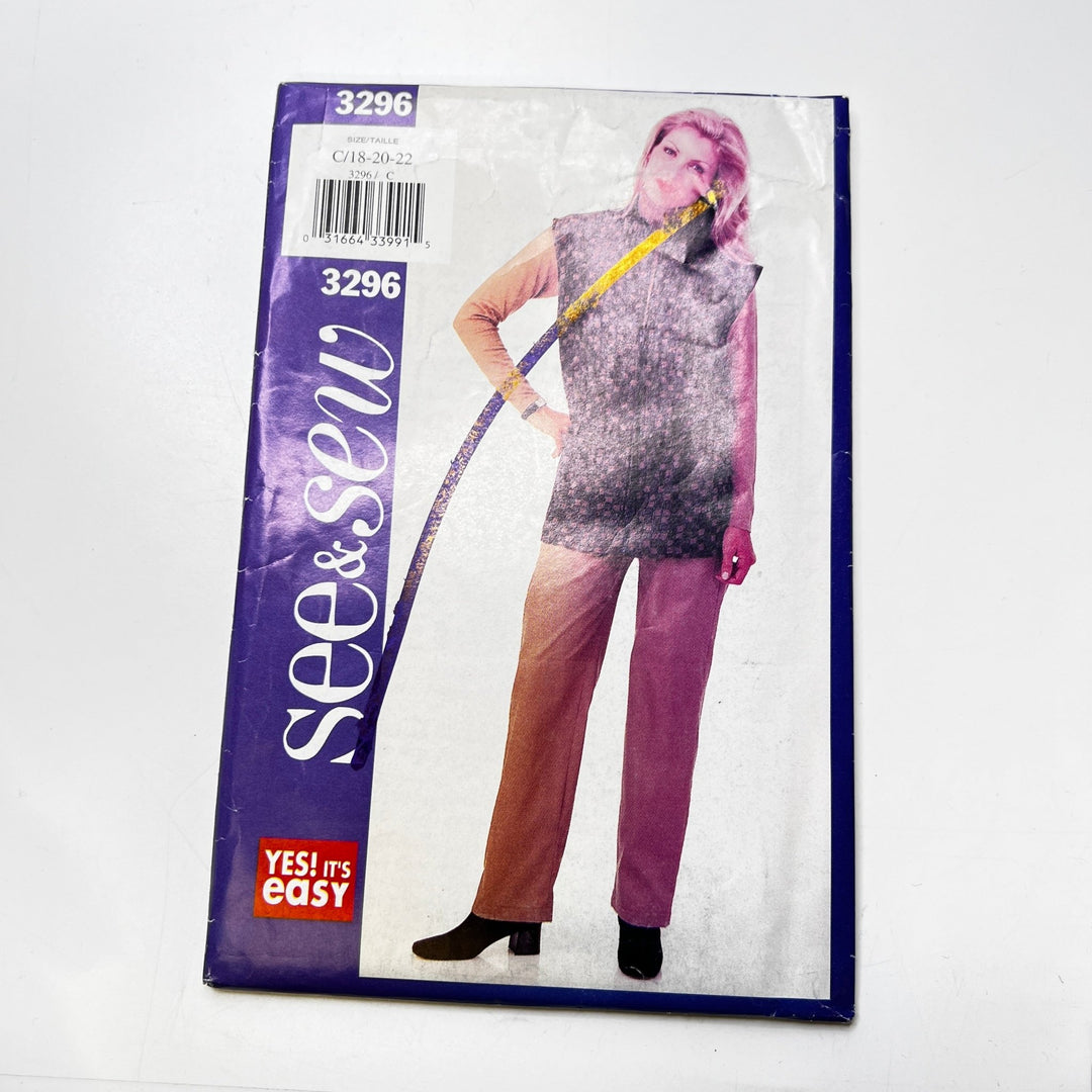 Sewing Pattern - Womenswear - See & Sew 3296 - True Deadstock supplies Fabric by private - Sustainable Textile | FABCYCLE