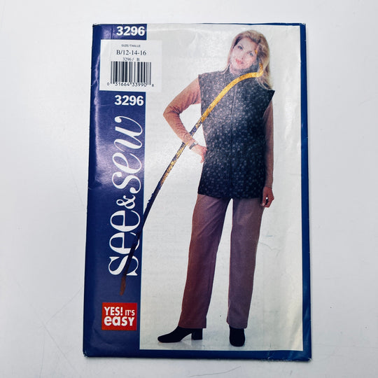 Sewing Pattern - Womenswear - See &amp; Sew 3296 - True Deadstock supplies Fabric by private - Sustainable Textile | FABCYCLE