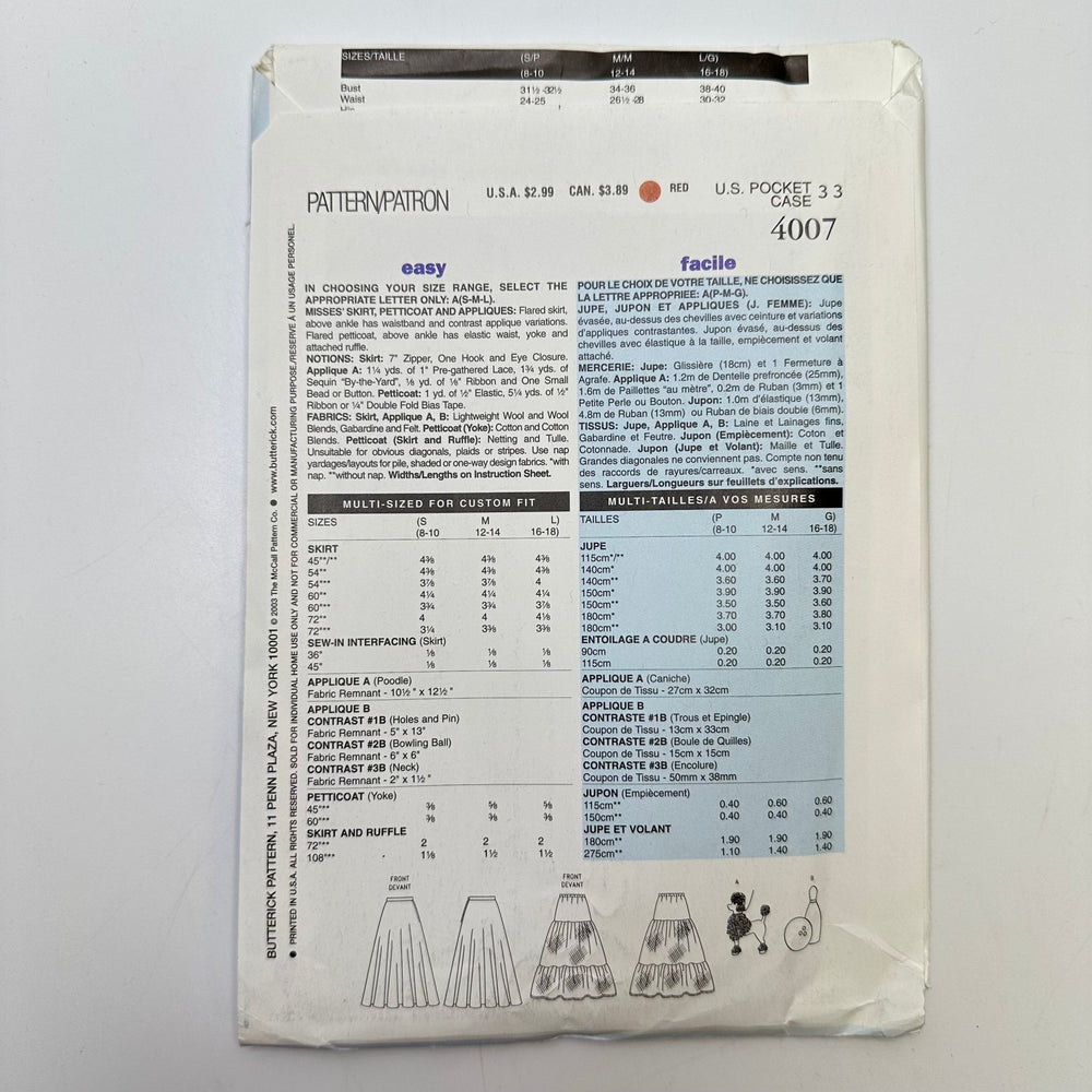 Sewing Pattern - Womenswear - See & Sew 4007 - True Deadstock supplies Fabric by private - Sustainable Textile | FABCYCLE