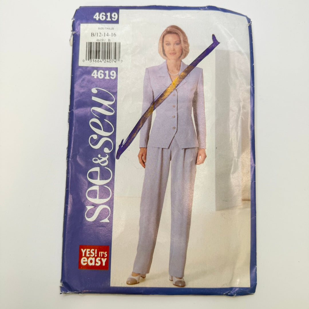 Sewing Pattern - Womenswear - See &amp; Sew 4619 - True Deadstock supplies Fabric by private - Sustainable Textile | FABCYCLE