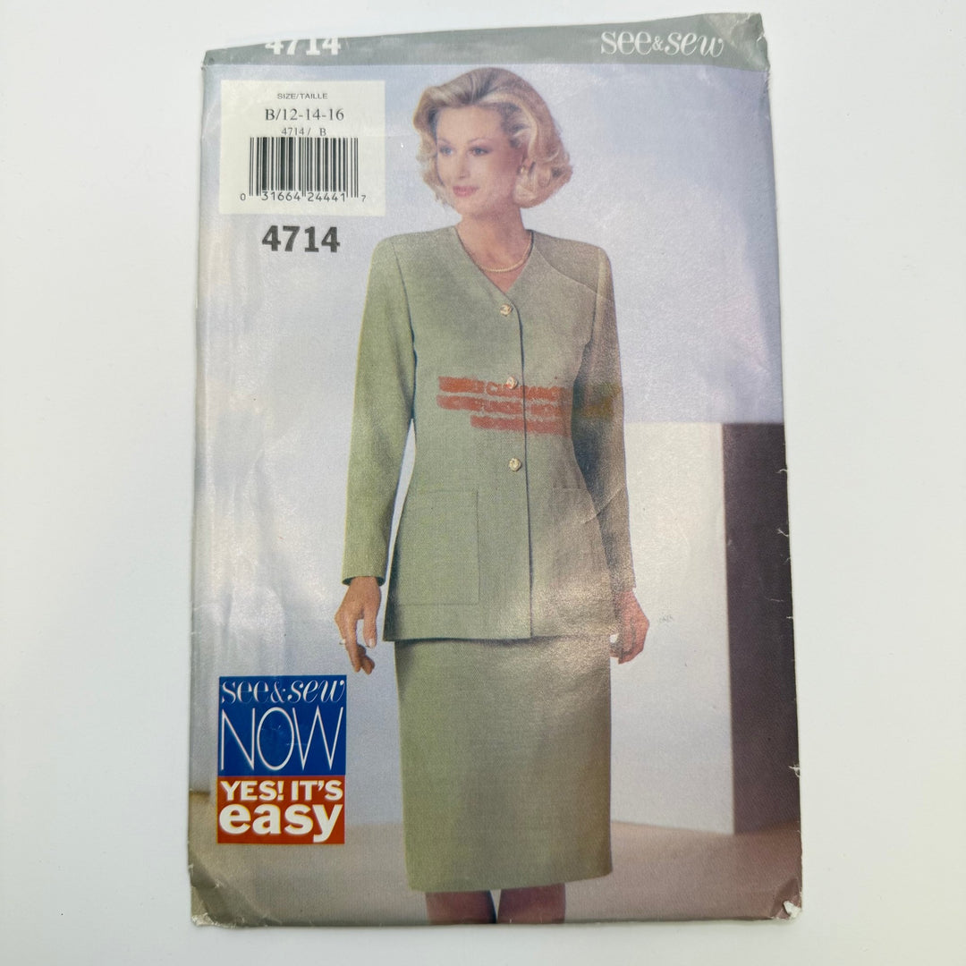 Sewing Pattern - Womenswear - See & Sew 4714 - True Deadstock supplies Fabric by private - Sustainable Textile | FABCYCLE