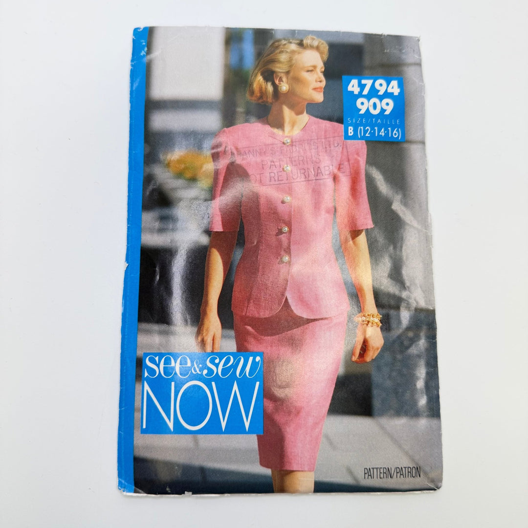 Sewing Pattern - Womenswear - See &amp; Sew 4794/909 - True Deadstock supplies Fabric by private - Sustainable Textile | FABCYCLE