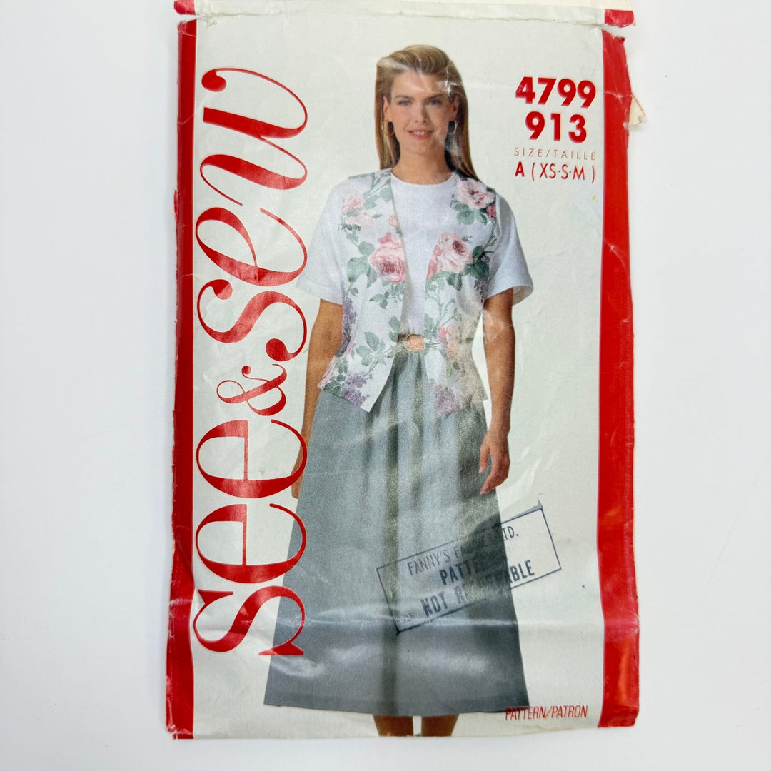 Sewing Pattern - Womenswear - See & Sew 4799 - True Deadstock supplies Fabric by private - Sustainable Textile | FABCYCLE