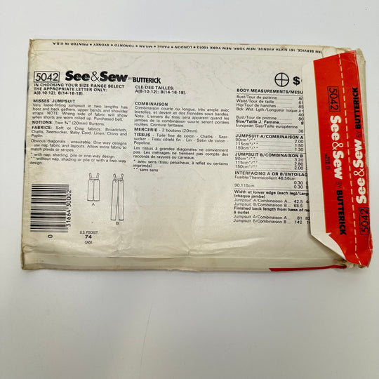 Sewing Pattern - Womenswear - See &amp; Sew 5042 - True Deadstock supplies Fabric by private - Sustainable Textile | FABCYCLE