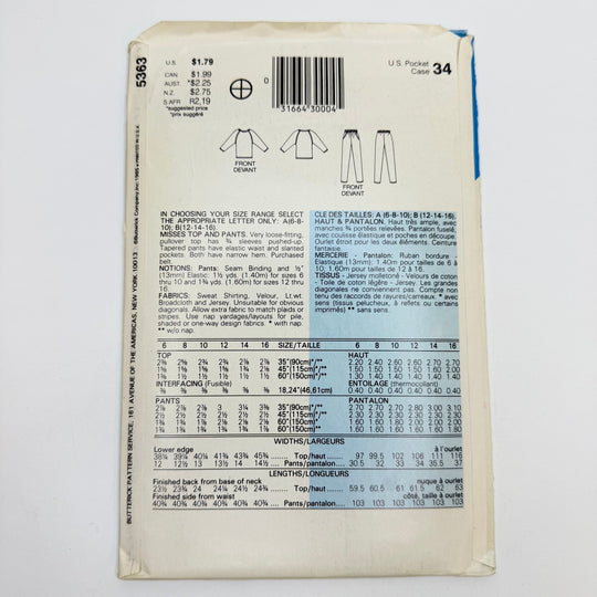 Sewing Pattern - Womenswear - See &amp; Sew 5363 - True Deadstock supplies Fabric by private - Sustainable Textile | FABCYCLE