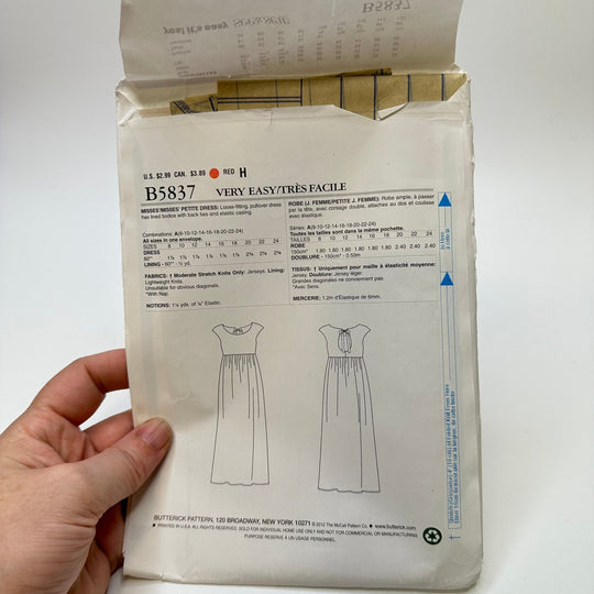 Sewing Pattern - Womenswear - See &amp; Sew 5837 - True Deadstock supplies Fabric by private - Sustainable Textile | FABCYCLE
