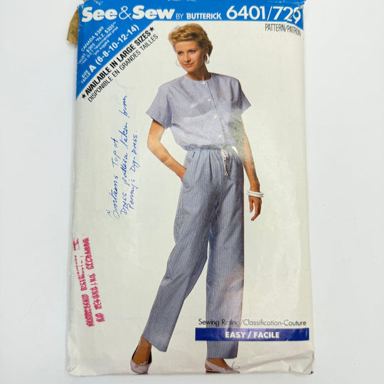 Sewing Pattern - Womenswear - See &amp; Sew 6401 - True Deadstock supplies Fabric by private - Sustainable Textile | FABCYCLE