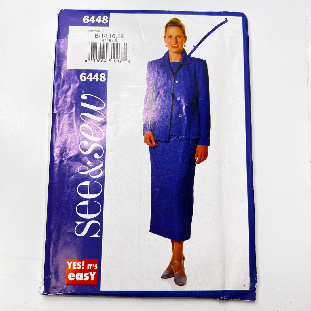 Sewing Pattern - Womenswear - See & Sew 6448 - True Deadstock supplies Fabric by private - Sustainable Textile | FABCYCLE