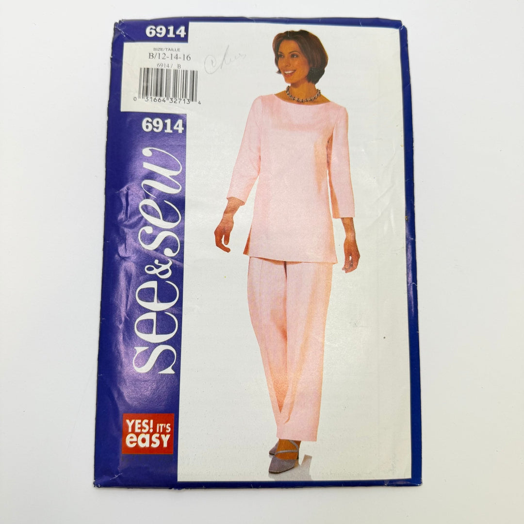 Sewing Pattern - Womenswear - See &amp; Sew 6914 - True Deadstock supplies Fabric by private - Sustainable Textile | FABCYCLE