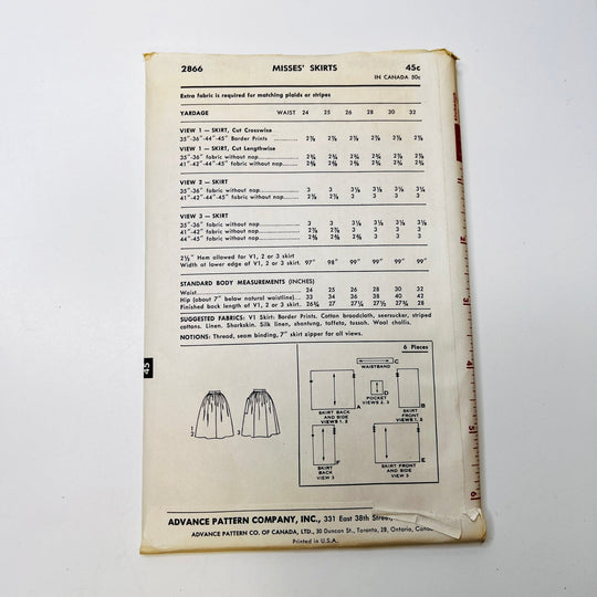 Sewing Pattern - Womenswear - Sew Easy 2866 - True Deadstock supplies Fabric by private - Sustainable Textile | FABCYCLE