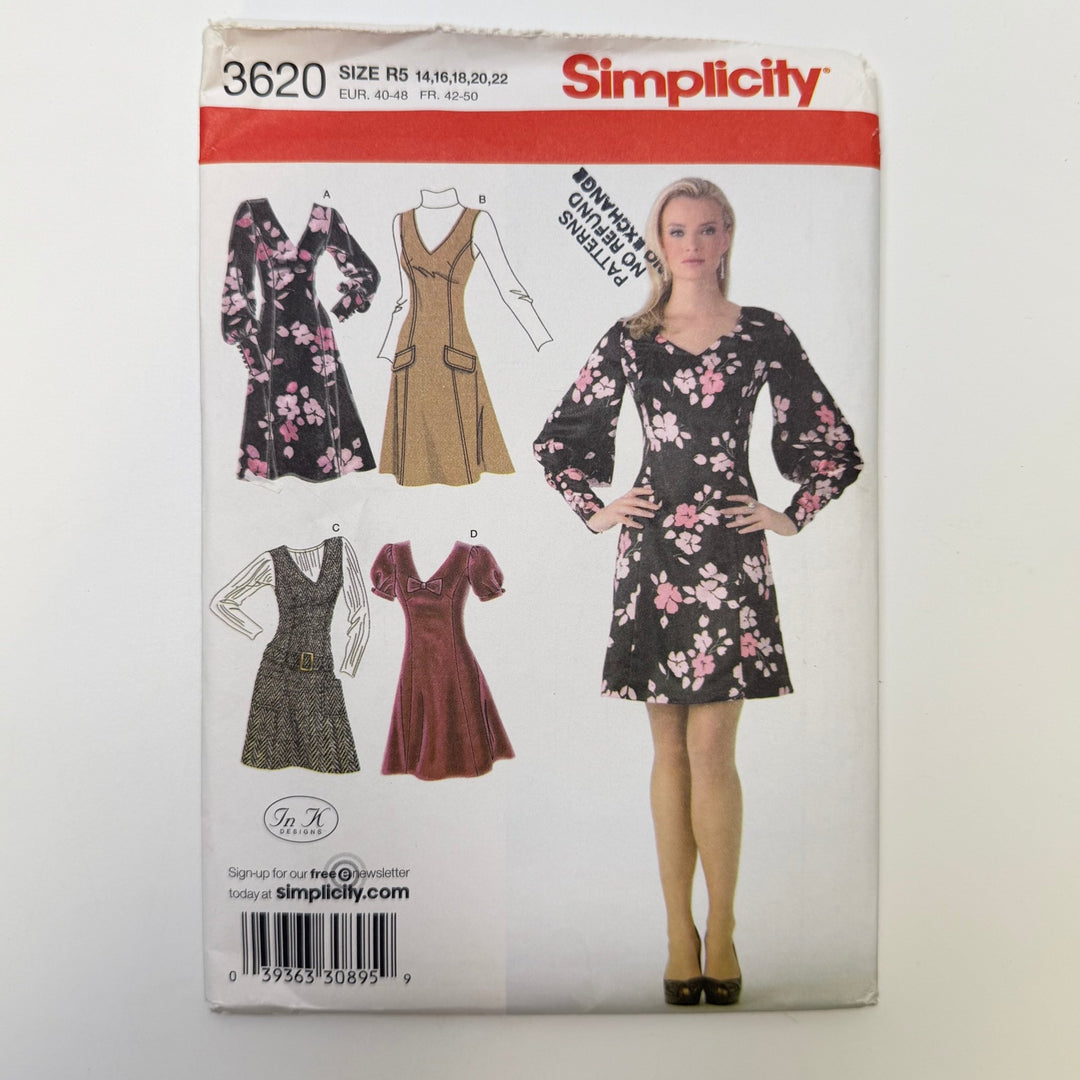 Sewing Pattern - Womenswear - Simplicity 3620 - True Deadstock supplies Fabric by private - Sustainable Textile | FABCYCLE