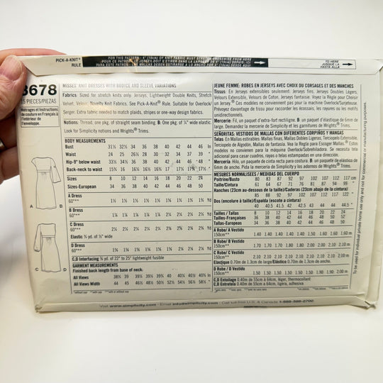 Sewing Pattern - Womenswear - Simplicity 3678 - True Deadstock supplies Fabric by private - Sustainable Textile | FABCYCLE