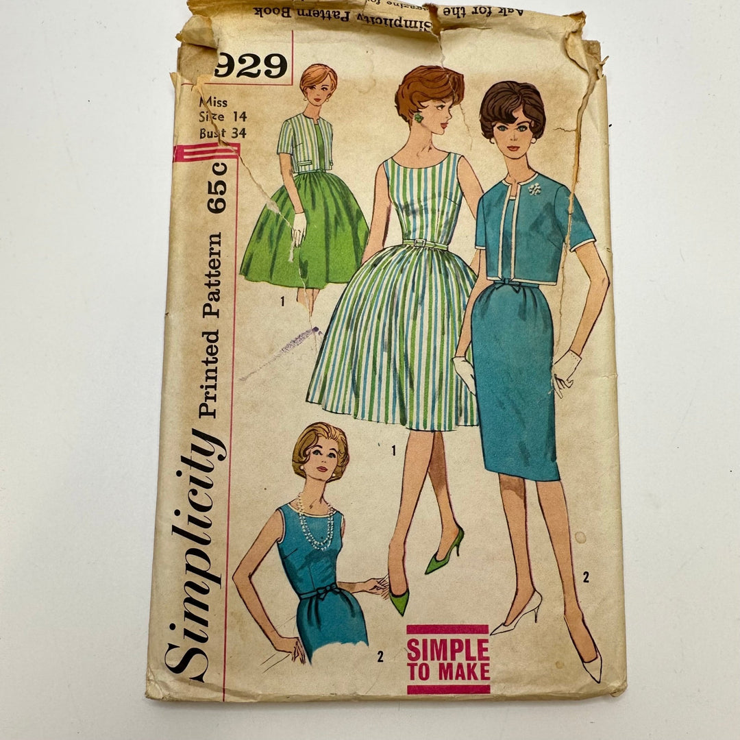 Sewing Pattern - Womenswear - Simplicity 3929 - True Deadstock supplies Fabric by private - Sustainable Textile | FABCYCLE