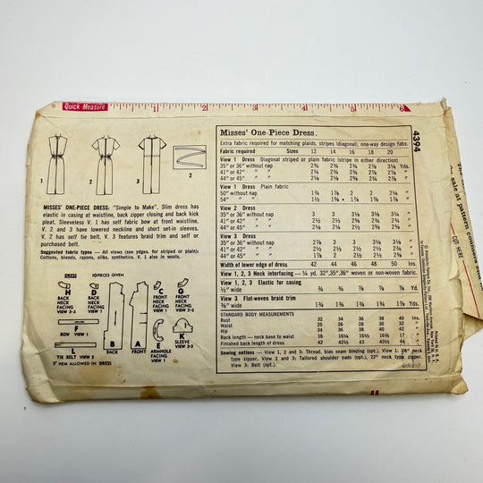 Sewing Pattern - Womenswear - Simplicity 4394 - True Deadstock supplies Fabric by private - Sustainable Textile | FABCYCLE
