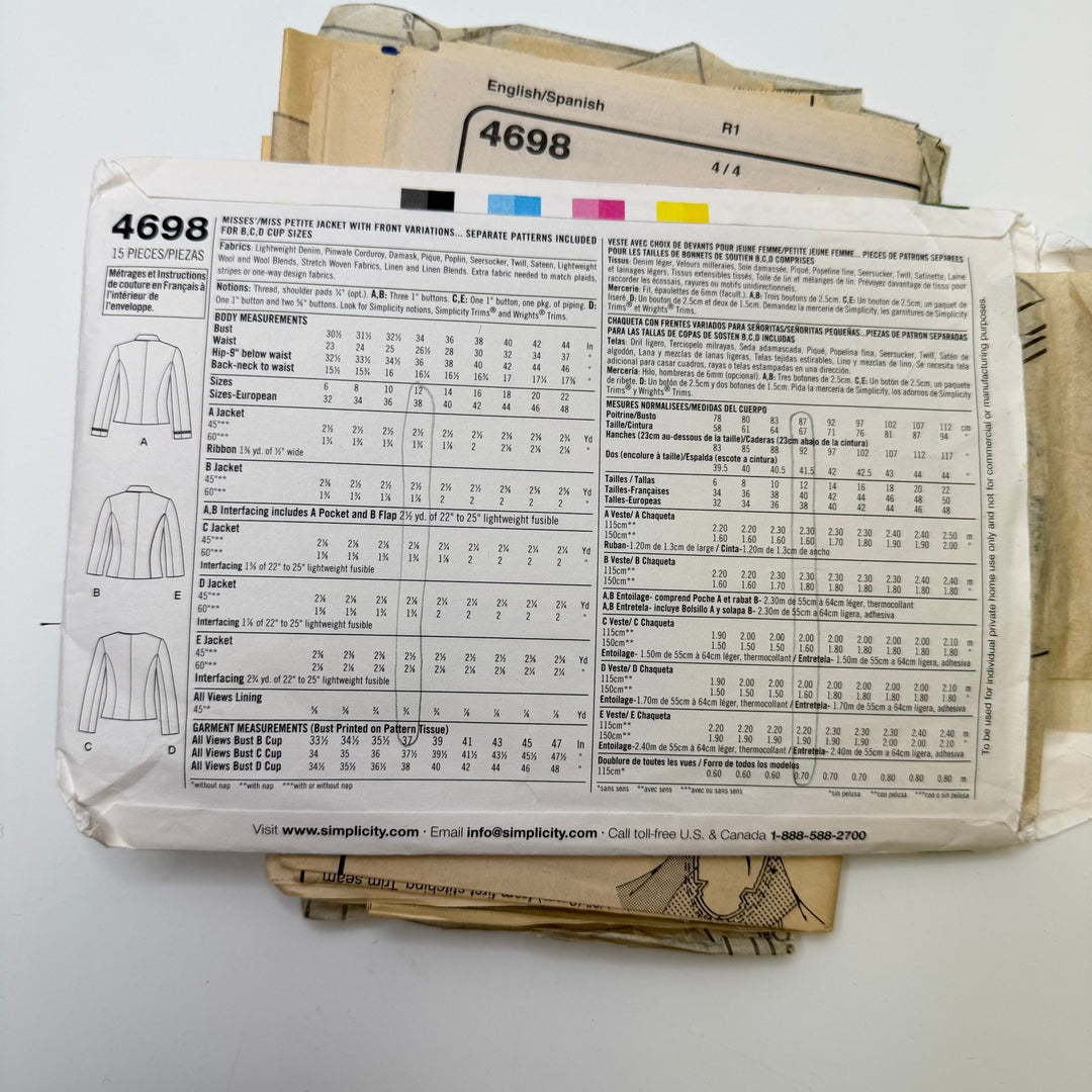 Sewing Pattern - Womenswear - Simplicity 4698 - True Deadstock supplies Fabric by private - Sustainable Textile | FABCYCLE