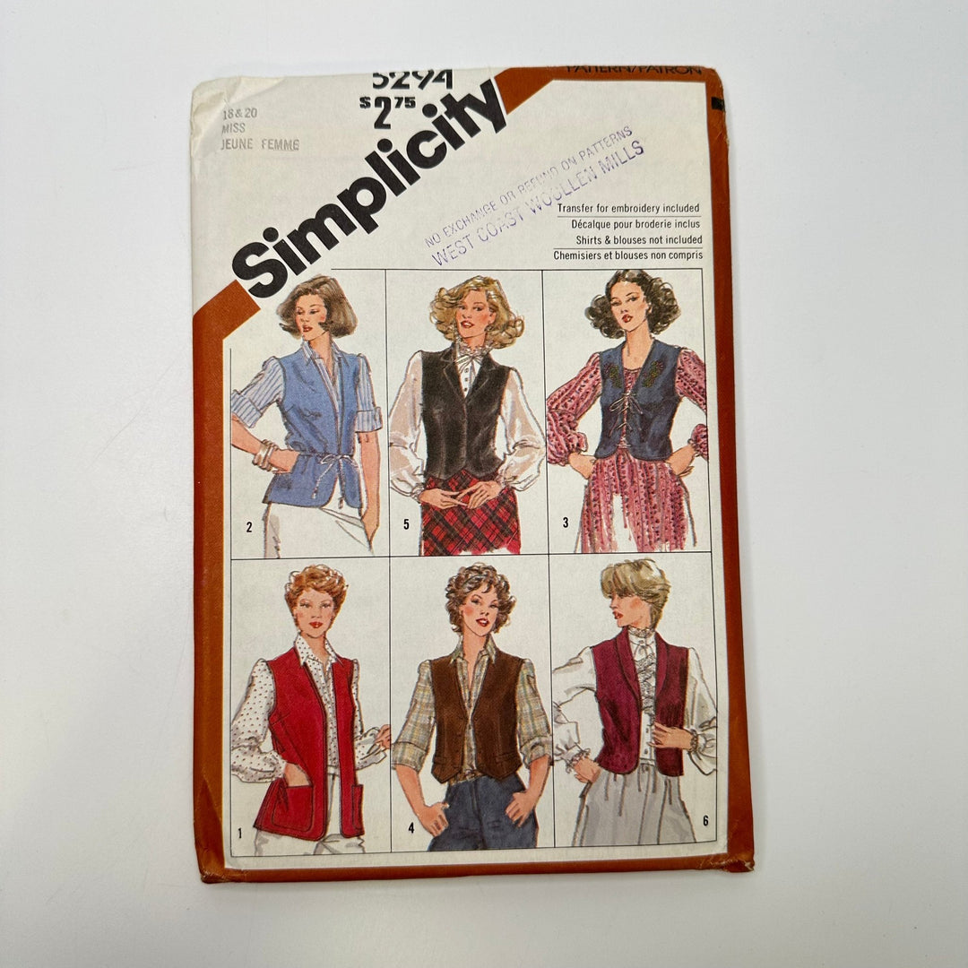 Sewing Pattern - Womenswear - Simplicity 5294 - True Deadstock supplies Fabric by private - Sustainable Textile | FABCYCLE