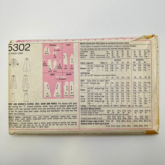 Sewing Pattern - Womenswear - Simplicity 5302 - True Deadstock supplies Fabric by private - Sustainable Textile | FABCYCLE