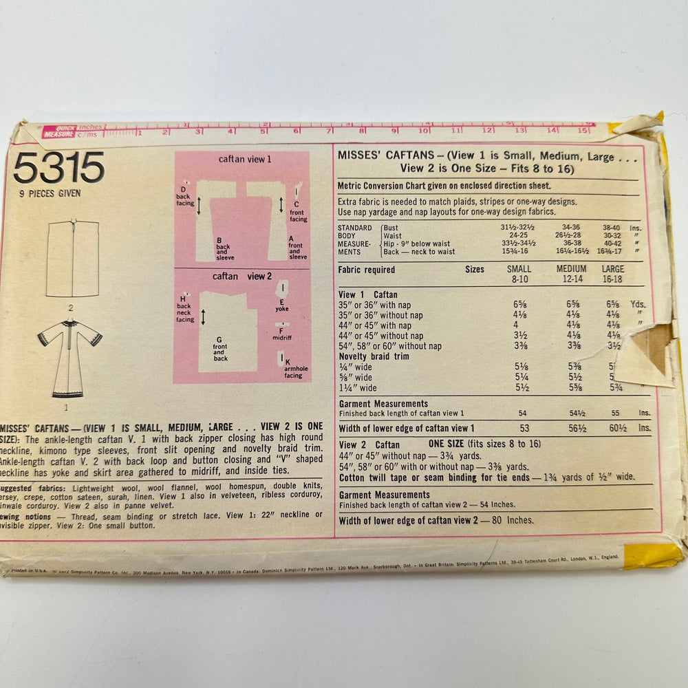 Sewing Pattern - Womenswear - Simplicity 5315 - True Deadstock supplies Fabric by private - Sustainable Textile | FABCYCLE