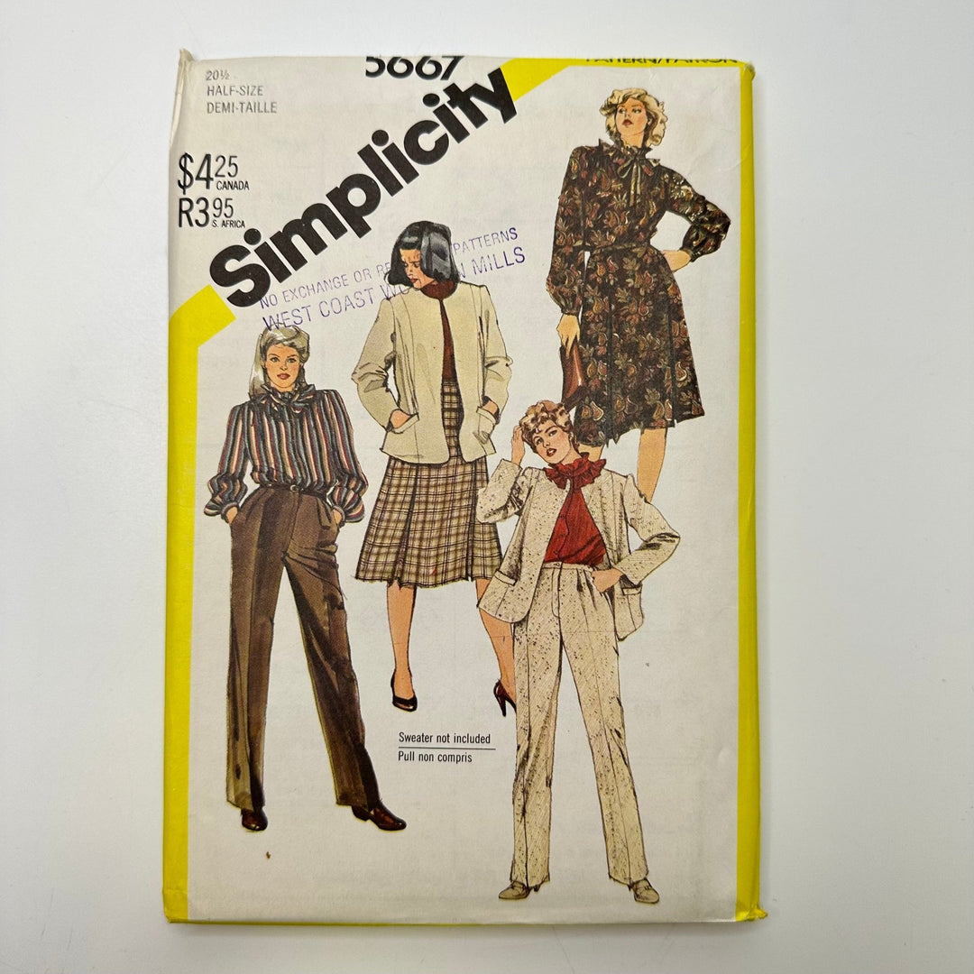 Sewing Pattern - Womenswear - Simplicity 5667 - True Deadstock supplies Fabric by private - Sustainable Textile | FABCYCLE