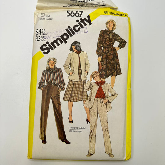 Sewing Pattern - Womenswear - Simplicity 5667 - True Deadstock supplies Fabric by private - Sustainable Textile | FABCYCLE