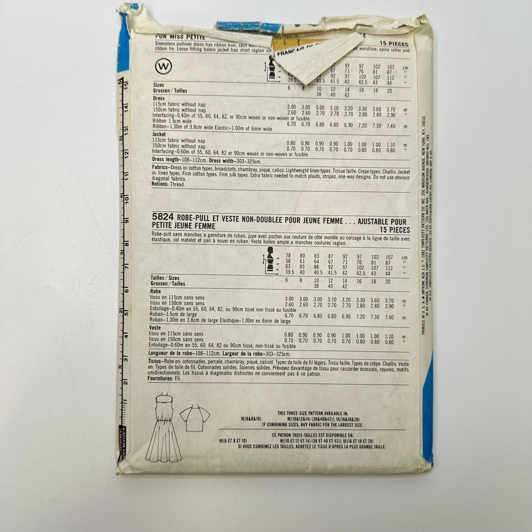 Sewing Pattern - Womenswear - Simplicity 5824 - True Deadstock supplies Fabric by private - Sustainable Textile | FABCYCLE
