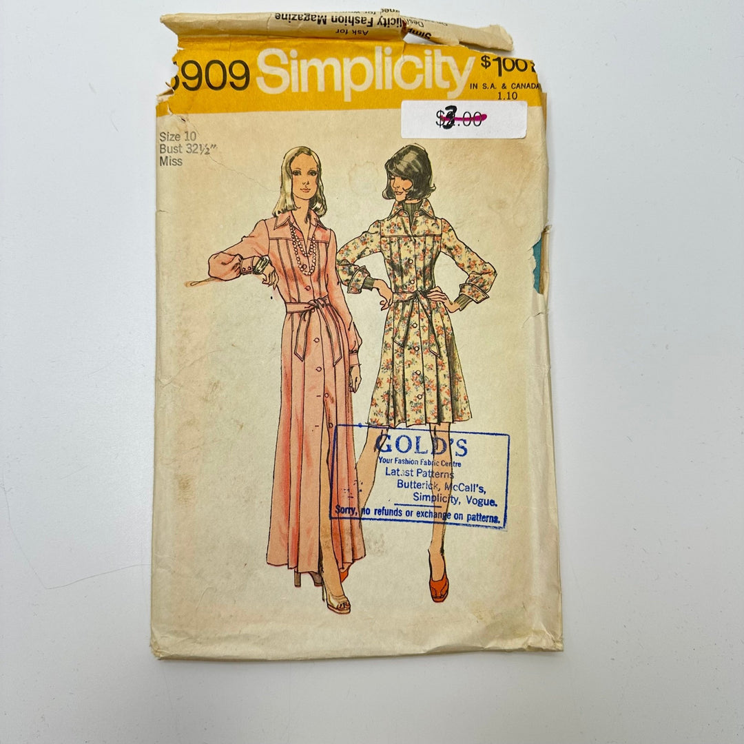 Sewing Pattern - Womenswear - Simplicity 5909 - True Deadstock supplies Fabric by private - Sustainable Textile | FABCYCLE