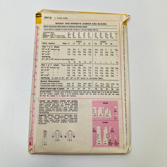Sewing Pattern - Womenswear - Simplicity 5913 - True Deadstock supplies Fabric by private - Sustainable Textile | FABCYCLE