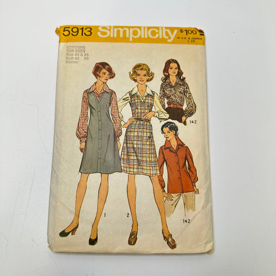 Sewing Pattern - Womenswear - Simplicity 5913 - True Deadstock supplies Fabric by private - Sustainable Textile | FABCYCLE
