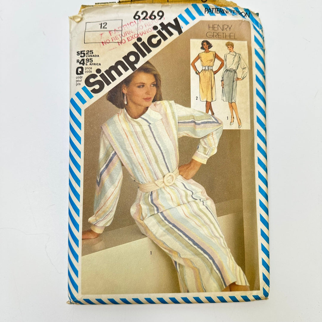 Sewing Pattern - Womenswear - Simplicity 6269 - True Deadstock supplies Fabric by private - Sustainable Textile | FABCYCLE