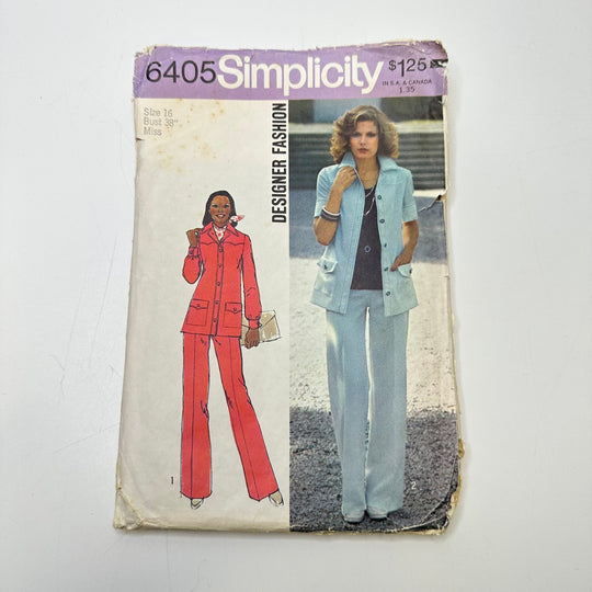 Sewing Pattern - Womenswear - Simplicity 6405 - True Deadstock supplies Fabric by private - Sustainable Textile | FABCYCLE