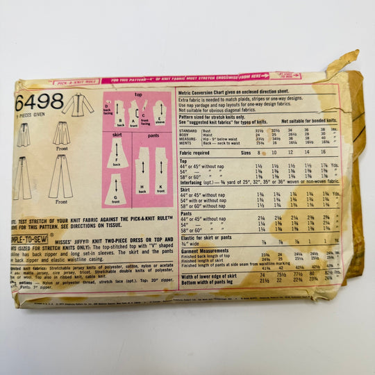 Sewing Pattern - Womenswear - Simplicity 6498 - True Deadstock supplies Fabric by private - Sustainable Textile | FABCYCLE
