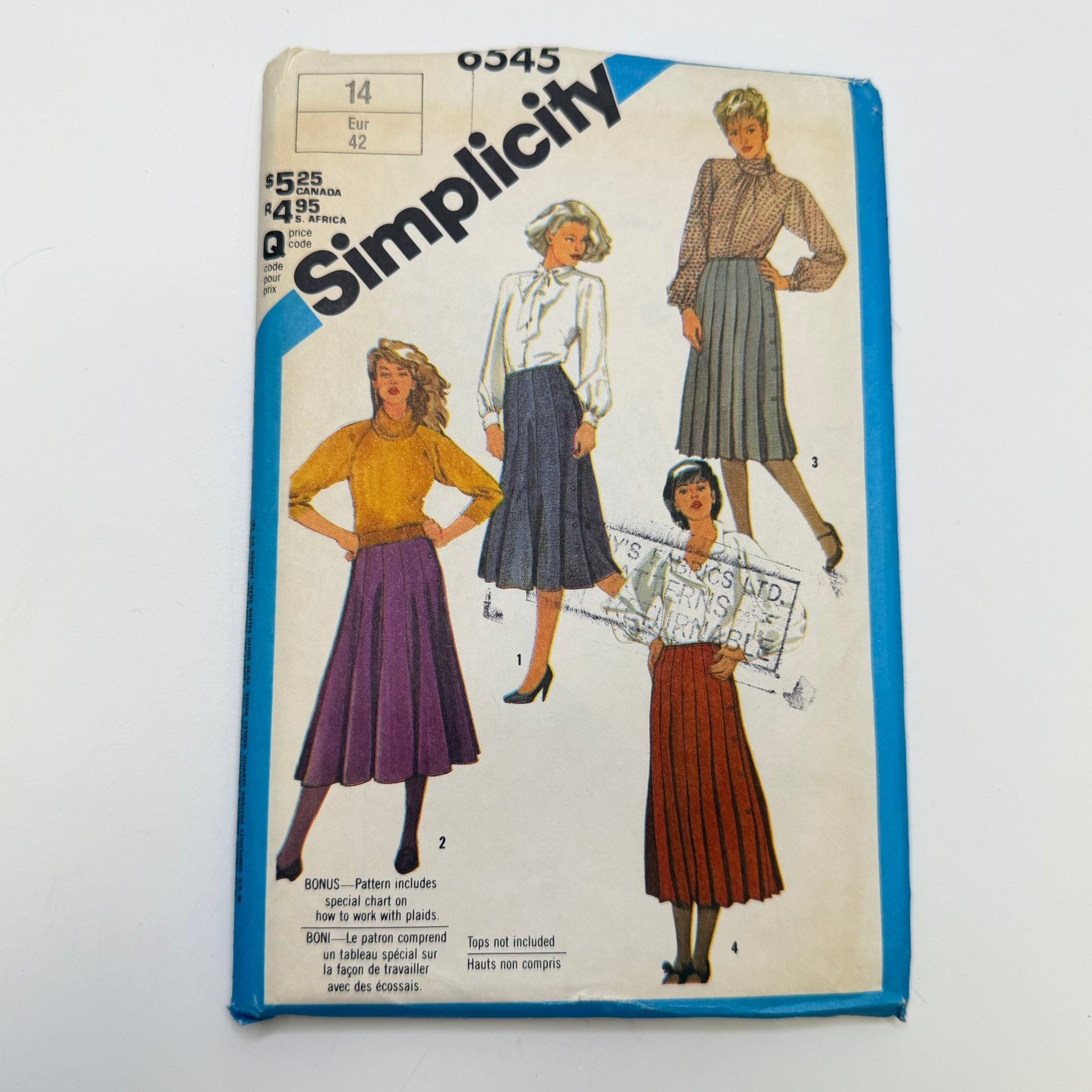Simplicity 6505 sewing-pattern-womenswear-simplicity-6545-true-deadstock-supplies ...