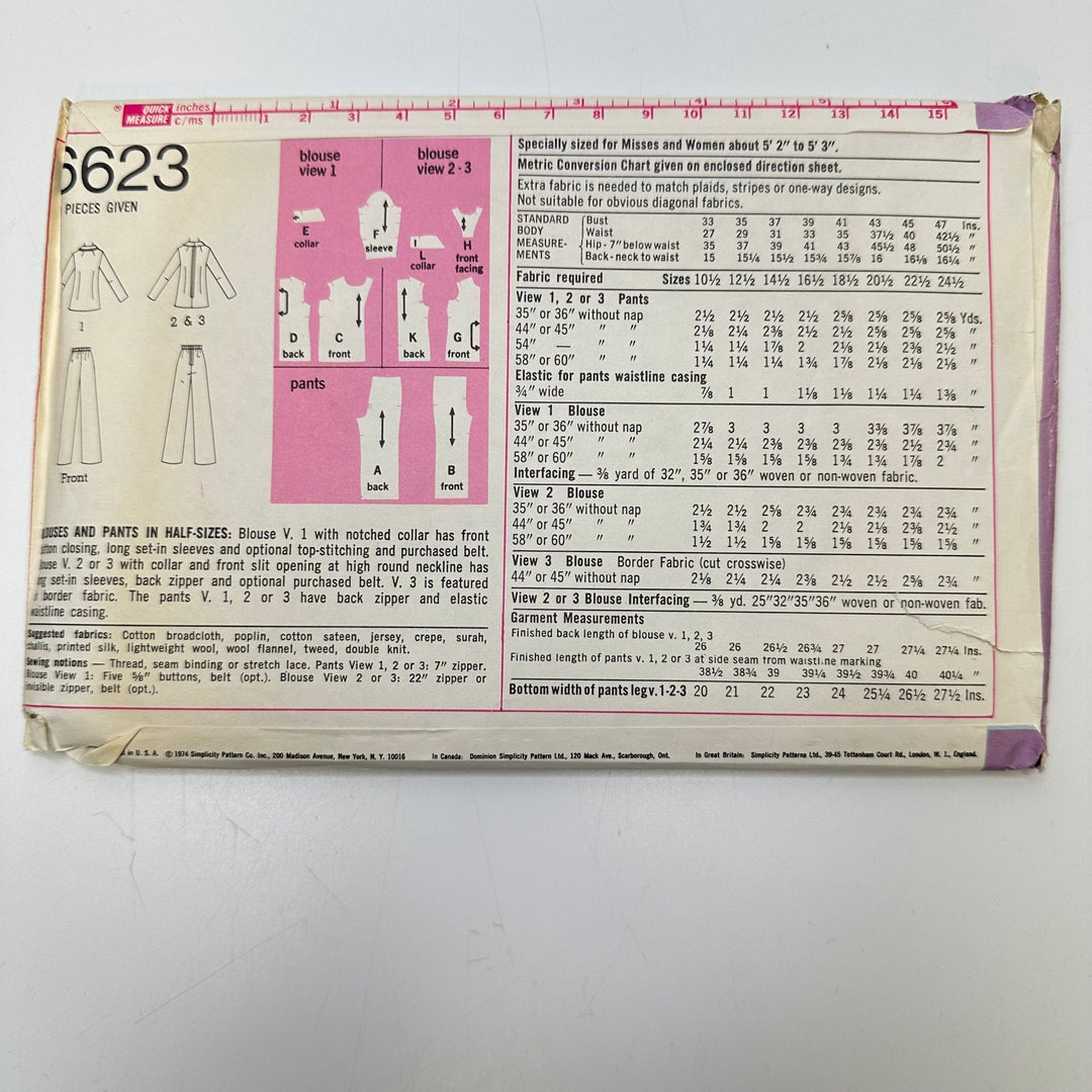 Sewing Pattern - Womenswear - Simplicity 6623 - True Deadstock supplies Fabric by private - Sustainable Textile | FABCYCLE