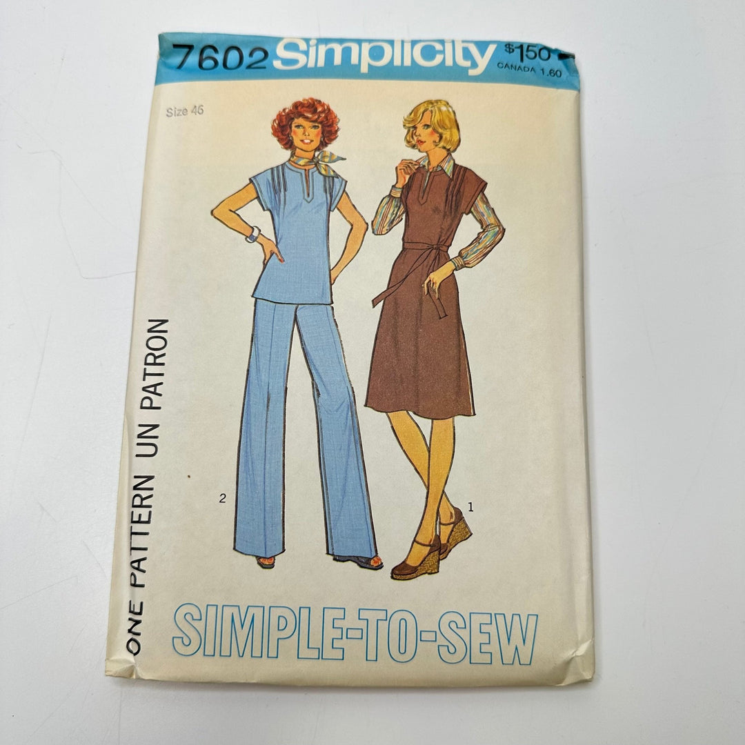 Sewing Pattern - Womenswear - Simplicity 7602 - True Deadstock supplies Fabric by private - Sustainable Textile | FABCYCLE