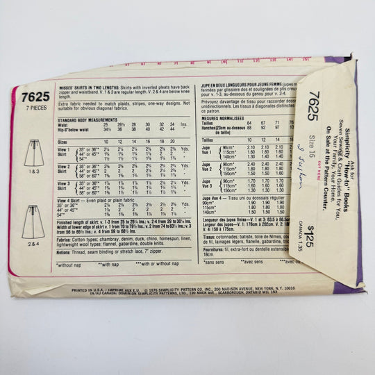 Sewing Pattern - Womenswear - Simplicity 7625 - True Deadstock supplies Fabric by private - Sustainable Textile | FABCYCLE