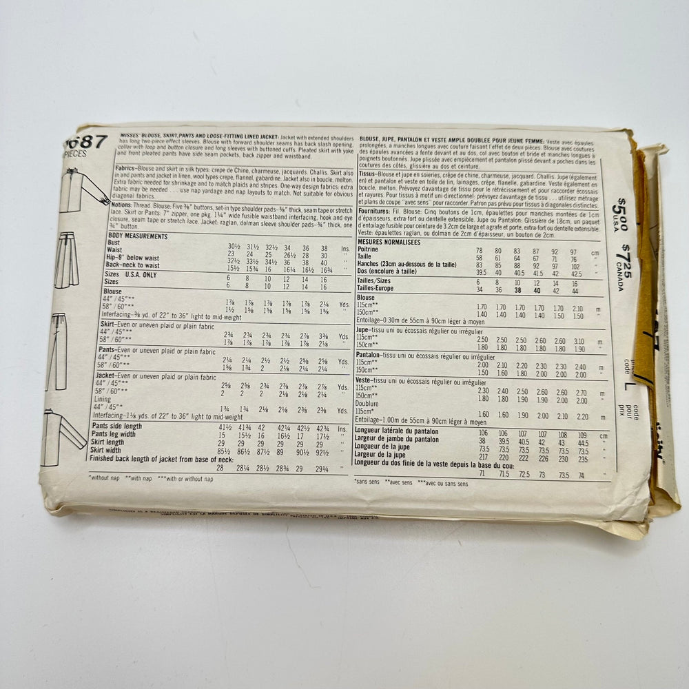 Sewing Pattern - Womenswear - Simplicity 7687 - True Deadstock supplies Fabric by private - Sustainable Textile | FABCYCLE
