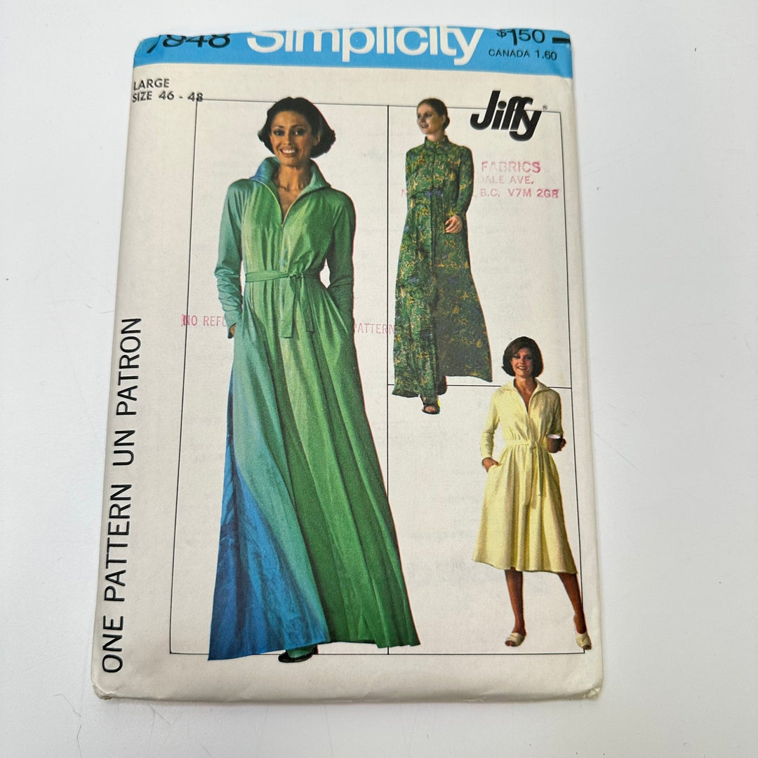 Sewing Pattern - Womenswear - Simplicity 7848 - True Deadstock supplies Fabric by private - Sustainable Textile | FABCYCLE