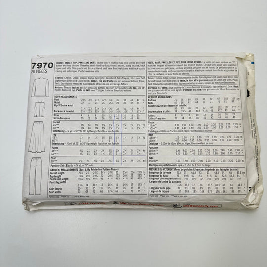 Sewing Pattern - Womenswear - Simplicity 7970 - True Deadstock supplies Fabric by private - Sustainable Textile | FABCYCLE