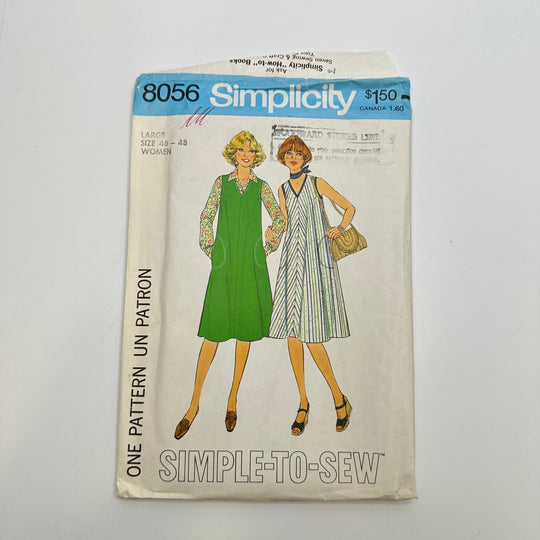 Sewing Pattern - Womenswear - Simplicity 8056 - True Deadstock supplies Fabric by private - Sustainable Textile | FABCYCLE