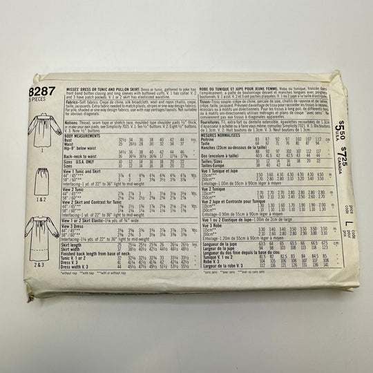 Sewing Pattern - Womenswear - Simplicity 8287 - True Deadstock supplies Fabric by private - Sustainable Textile | FABCYCLE