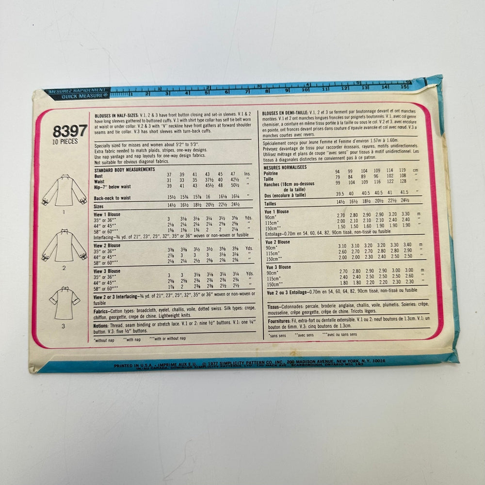 Sewing Pattern - Womenswear - Simplicity 8397 - True Deadstock supplies Fabric by private - Sustainable Textile | FABCYCLE