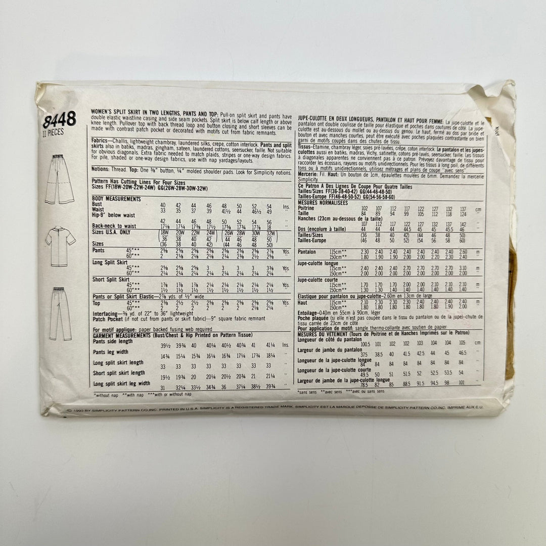 Sewing Pattern - Womenswear - Simplicity 8448 - True Deadstock supplies Fabric by private - Sustainable Textile | FABCYCLE